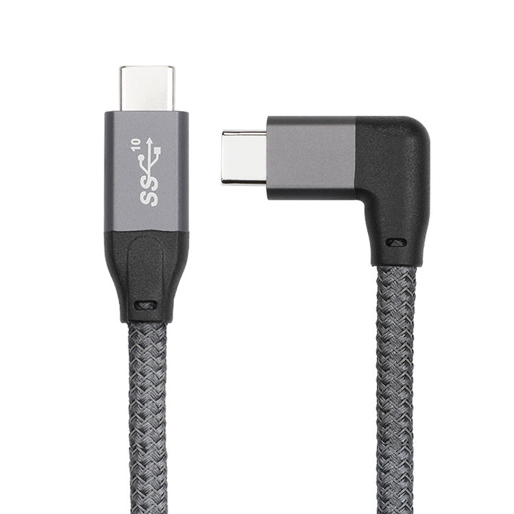 كابل بيانات USB-C / نوع-C بزاوية 100 واط إلى USB-C / نوع-C ذكر كامل الوظائف مع علامة E، 0.5 متر، 1 متر، 1.5 متر