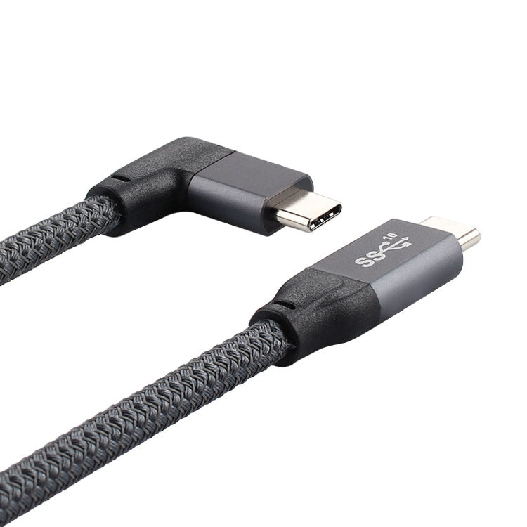كابل بيانات USB-C / نوع-C بزاوية 100 واط إلى USB-C / نوع-C ذكر كامل الوظائف مع علامة E، 0.5 متر، 1 متر، 1.5 متر