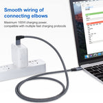 كابل بيانات USB-C / نوع-C بزاوية 100 واط إلى USB-C / نوع-C ذكر كامل الوظائف مع علامة E، 0.5 متر، 1 متر، 1.5 متر
