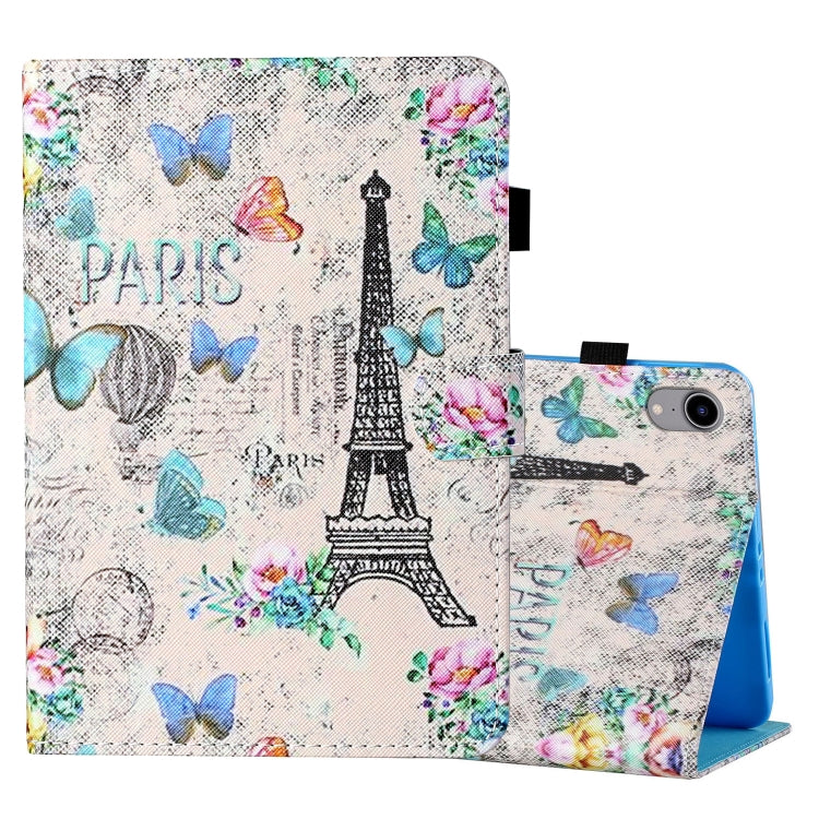 Coloured Drawing Stitching Horizontal Flip Leather Case with Holder & Card Slot & Sleep / Wake-up Function, For iPad mini 2024 / mini 6