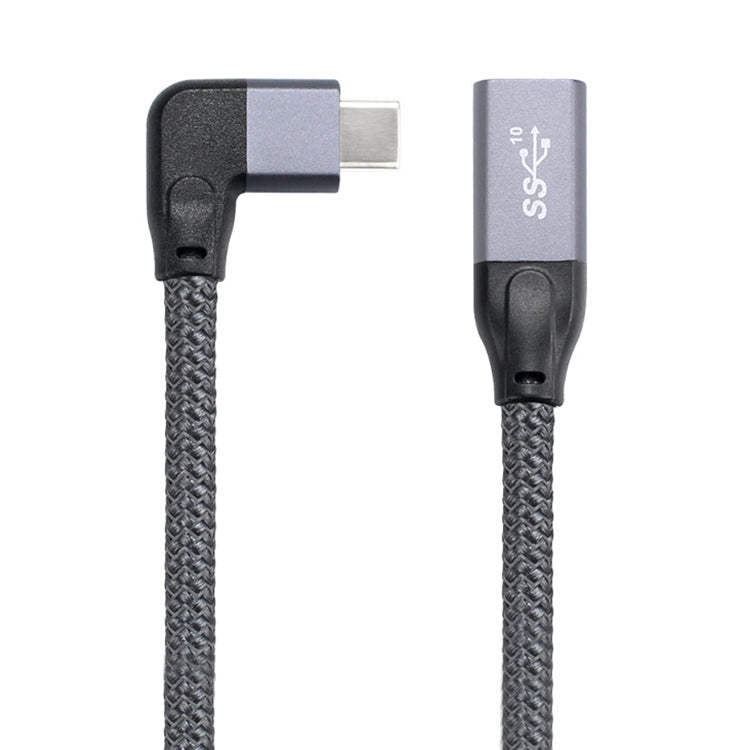 كابل تمديد بيانات USB-C / نوع-C بزاوية 100 واط ذكر إلى USB-C / نوع-C أنثى كامل الوظائف، 0.2 متر، 0.5 متر، 1 متر، 1.5 متر