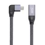 كابل تمديد بيانات USB-C / نوع-C بزاوية 100 واط ذكر إلى USB-C / نوع-C أنثى كامل الوظائف، 0.2 متر، 0.5 متر، 1 متر، 1.5 متر
