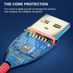 كابل شحن سريع USB 3A إلى 8 Pin منسوج ADC-001، 1م 8 Pin، 2م 8 Pin