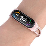 X-shaped Diamond Alloy Replacement Strap Watchband, For Xiaomi Mi Band 6 / 5, For Xiaomi Mi Band 4 / 3