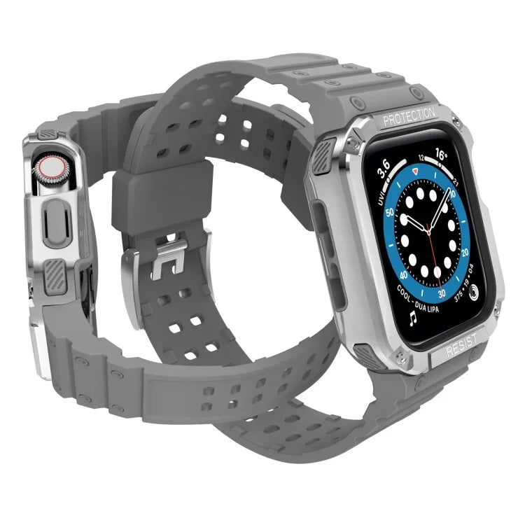 Silicone Integrated Replacement Strap Watchband For Apple Watch Series, For Apple Watch Series 9&8&7 45mm / SE&6&5&4 44mm / 3&2&1 42mm
