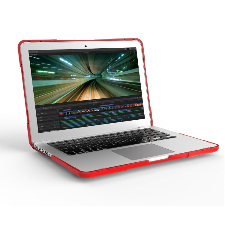 غطاء حماية لابتوب بلونين TPU + PC، لماك بوك إير 13.3 بوصة A1932 (2018)، لماك بوك برو 13.3 بوصة مع شريط اللمس (A2159 / A1989)