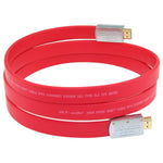 كابل HDMI مسطح مطلي بالذهب بدقة 4K ألترا إتش دي من ULT-unite، 1 متر، 1.5 متر، 2 متر، 3 متر، 5 متر، 6 متر، 8 متر، 10 متر، 12 متر، 15 متر، 16 متر، 17 متر، 18 متر، 20 متر