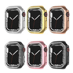 غطاء حماية ماسي بطبقة كهربائية من PC صف واحد لسلسلة Apple Watch، لسلسلة Apple Watch 9 / 8 / 7 مقاس 41مم، لسلسلة Apple Watch 9 / 8 / 7 مقاس 45مم