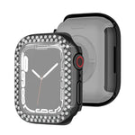 غطاء حماية ماسي بطبقة كهربائية من PC صفين لسلسلة Apple Watch، لسلسلة Apple Watch 9 / 8 / 7 مقاس 41مم، لسلسلة Apple Watch 9 / 8 / 7 مقاس 45مم