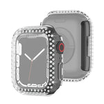 غطاء حماية ماسي بطبقة كهربائية من PC صفين لسلسلة Apple Watch، لسلسلة Apple Watch 9 / 8 / 7 مقاس 41مم، لسلسلة Apple Watch 9 / 8 / 7 مقاس 45مم