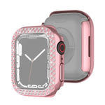 غطاء حماية ماسي بطبقة كهربائية من PC صفين لسلسلة Apple Watch، لسلسلة Apple Watch 9 / 8 / 7 مقاس 41مم، لسلسلة Apple Watch 9 / 8 / 7 مقاس 45مم