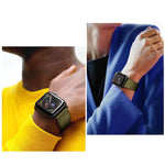 سوار ساعة بديل من الجلد لسلسلة Apple Watch، 7 مقاس 41 مم / 6 وSE و5 و4 مقاس 40 مم / 3 و2 و1 مقاس 38 مم، 7 مقاس 45 مم / 6 وSE و5 و4 مقاس 44 مم / 3 و2 و1 مقاس 42 مم