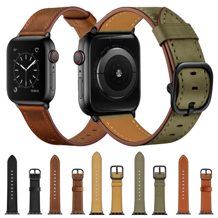 سوار ساعة بديل من الجلد لسلسلة Apple Watch، 7 مقاس 41 مم / 6 وSE و5 و4 مقاس 40 مم / 3 و2 و1 مقاس 38 مم، 7 مقاس 45 مم / 6 وSE و5 و4 مقاس 44 مم / 3 و2 و1 مقاس 42 مم