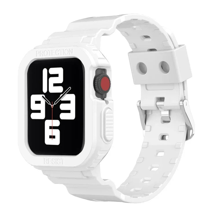 سوار ساعة بديل شفاف من TPU متكامل بتصميم جليدي، لسلسلة Apple Watch 7 مقاس 45مم، لسلسلة Apple Watch 7 مقاس 41مم