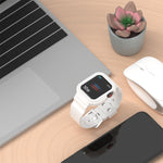 سوار ساعة بديل شفاف من TPU متكامل بتصميم جليدي، لسلسلة Apple Watch 7 مقاس 45مم، لسلسلة Apple Watch 7 مقاس 41مم