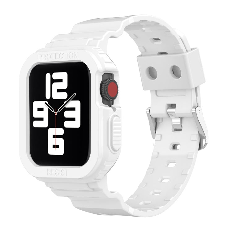 سوار ساعة بديل شفاف من TPU متكامل بتصميم جليدي، لسلسلة Apple Watch 7 مقاس 45مم، لسلسلة Apple Watch 7 مقاس 41مم