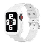 سوار ساعة بديل شفاف من TPU متكامل بتصميم جليدي، لسلسلة Apple Watch 7 مقاس 45مم، لسلسلة Apple Watch 7 مقاس 41مم