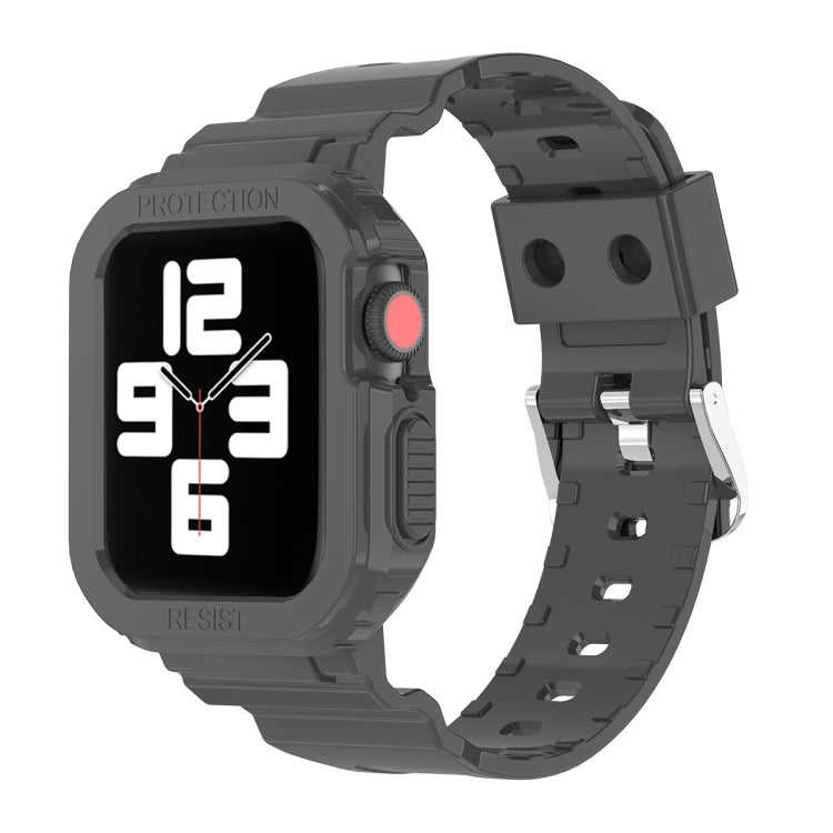 سوار ساعة بديل شفاف من TPU متكامل بتصميم جليدي، لسلسلة Apple Watch 7 مقاس 45مم، لسلسلة Apple Watch 7 مقاس 41مم
