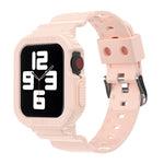 سوار ساعة بديل شفاف من TPU متكامل بتصميم جليدي، لسلسلة Apple Watch 7 مقاس 45مم، لسلسلة Apple Watch 7 مقاس 41مم