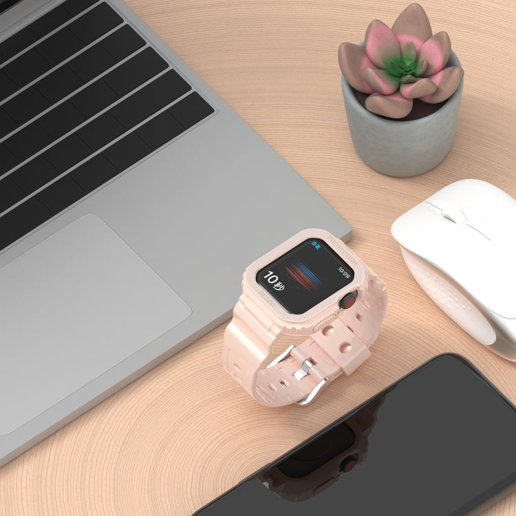 سوار ساعة بديل شفاف من TPU متكامل بتصميم جليدي، لسلسلة Apple Watch 7 مقاس 45مم، لسلسلة Apple Watch 7 مقاس 41مم