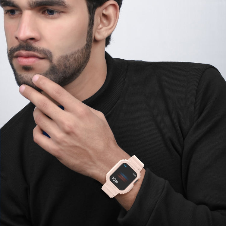 سوار ساعة بديل شفاف من TPU متكامل بتصميم جليدي، لسلسلة Apple Watch 7 مقاس 45مم، لسلسلة Apple Watch 7 مقاس 41مم