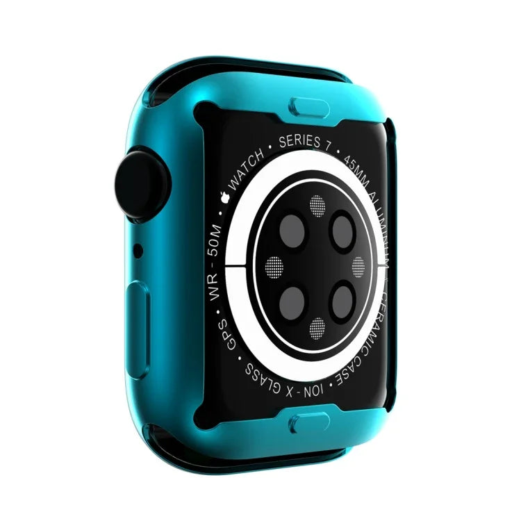Shockproof TPU All-inclusive Electroplate Protective Case, For Apple Watch Series 9 / 8 / 7 41mm, For Apple Watch Series 9 / 8 / 7 45mm