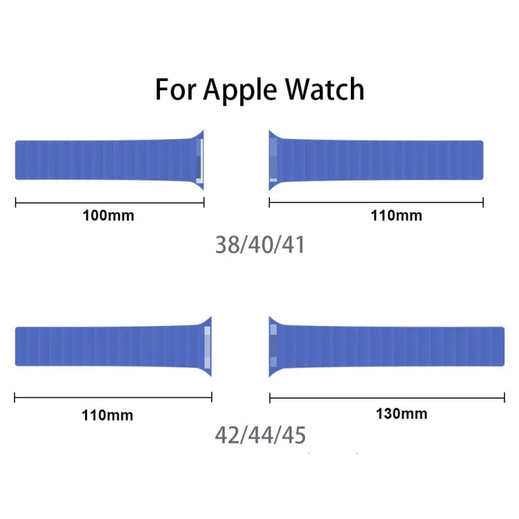 سوار ساعة بديل متكامل من السيليكون لسلسلة Apple Watch، 7 مقاس 41مم / 6&SE&5&4 مقاس 40مم / 3&2&1 مقاس 38مم، 7 مقاس 45مم / 6&SE&5&4 مقاس 44مم / 3&2&1 مقاس 42مم