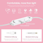 سماعة رأس ألعاب ONIKUMA X10 مع إضاءة LED للأذن قابلة للتعديل وميكروفون