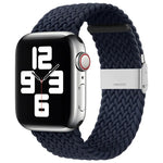 سوار ساعة نايلون مضفر مع إبزيم بديل لسلسلة Apple Watch، 7 مقاس 41 مم / 6 و SE و 5 و 4 مقاس 40 مم / 3 و 2 و 1 مقاس 38 مم