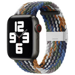 سوار ساعة نايلون مضفر مع إبزيم بديل لسلسلة Apple Watch، 7 مقاس 41 مم / 6 و SE و 5 و 4 مقاس 40 مم / 3 و 2 و 1 مقاس 38 مم