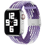 سوار ساعة نايلون مضفر مع إبزيم بديل لسلسلة Apple Watch، 7 مقاس 41 مم / 6 و SE و 5 و 4 مقاس 40 مم / 3 و 2 و 1 مقاس 38 مم