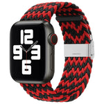 سوار ساعة نايلون مضفر مع إبزيم بديل لسلسلة Apple Watch، 7 مقاس 41 مم / 6 و SE و 5 و 4 مقاس 40 مم / 3 و 2 و 1 مقاس 38 مم