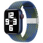 سوار ساعة نايلون مضفر مع إبزيم بديل لسلسلة Apple Watch، 7 مقاس 41 مم / 6 و SE و 5 و 4 مقاس 40 مم / 3 و 2 و 1 مقاس 38 مم