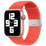 سوار ساعة نايلون مضفر مع إبزيم بديل لسلسلة Apple Watch، 7 مقاس 41 مم / 6 و SE و 5 و 4 مقاس 40 مم / 3 و 2 و 1 مقاس 38 مم