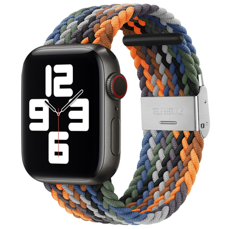 سوار ساعة بديل من النايلون مضفر بمشبك واحد لسلسلة Apple Watch، 7 مقاس 45مم / 6&SE&5&4 مقاس 44مم / 3&2&1 مقاس 42مم