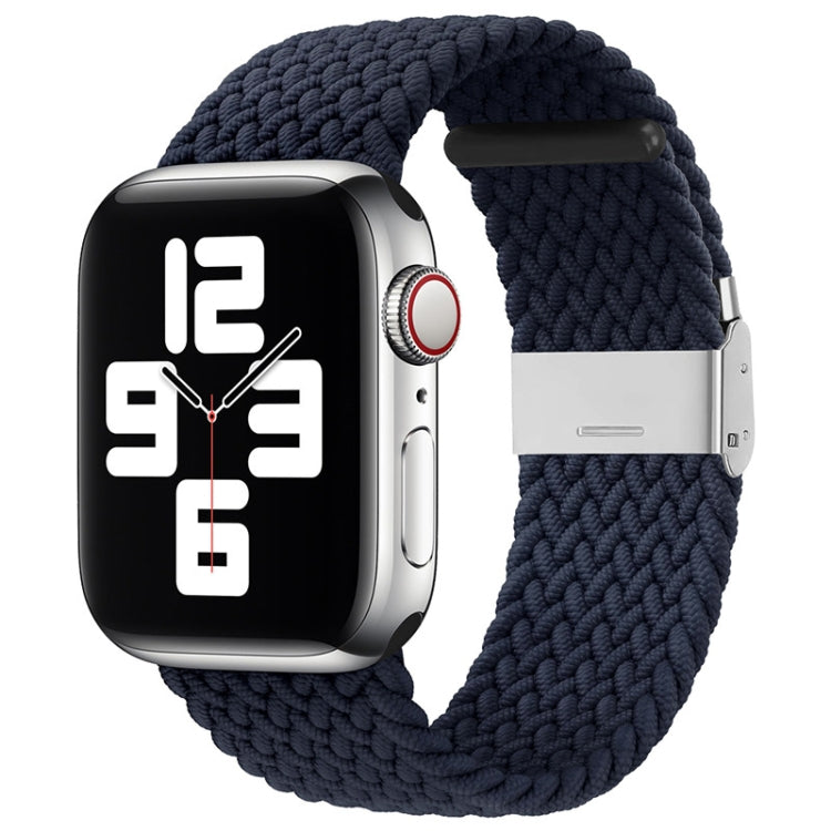 سوار ساعة بديل من النايلون مضفر بمشبك واحد لسلسلة Apple Watch، 7 مقاس 45مم / 6&SE&5&4 مقاس 44مم / 3&2&1 مقاس 42مم