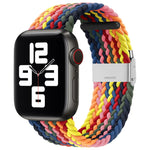 سوار ساعة بديل من النايلون مضفر بمشبك واحد لسلسلة Apple Watch، 7 مقاس 45مم / 6&SE&5&4 مقاس 44مم / 3&2&1 مقاس 42مم