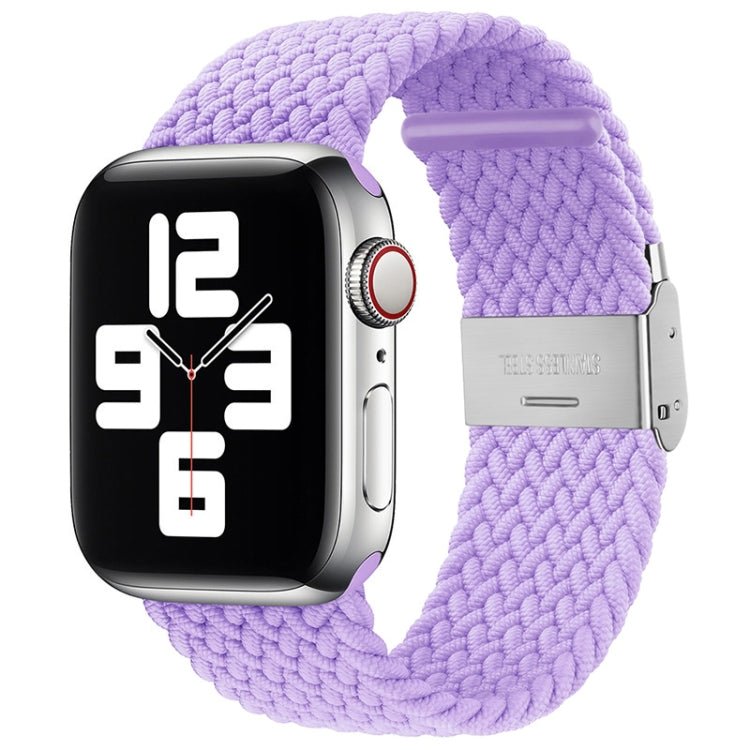 سوار ساعة بديل من النايلون مضفر بمشبك واحد لسلسلة Apple Watch، 7 مقاس 45مم / 6&SE&5&4 مقاس 44مم / 3&2&1 مقاس 42مم