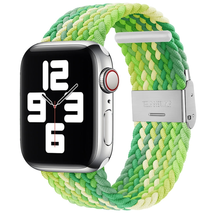 سوار ساعة بديل من النايلون مضفر بمشبك واحد لسلسلة Apple Watch، 7 مقاس 45مم / 6&SE&5&4 مقاس 44مم / 3&2&1 مقاس 42مم