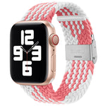 سوار ساعة بديل من النايلون مضفر بمشبك واحد لسلسلة Apple Watch، 7 مقاس 45مم / 6&SE&5&4 مقاس 44مم / 3&2&1 مقاس 42مم