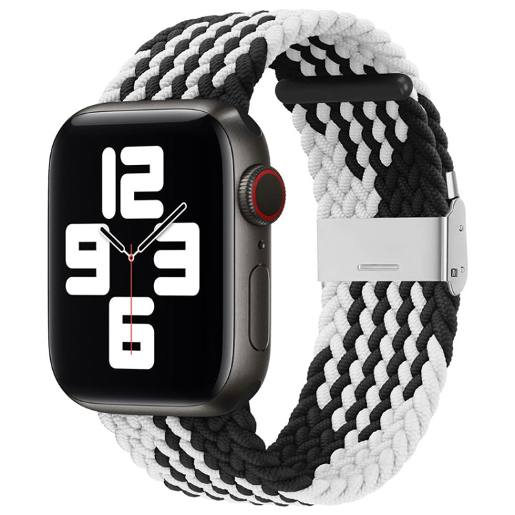 سوار ساعة بديل من النايلون مضفر بمشبك واحد لسلسلة Apple Watch، 7 مقاس 45مم / 6&SE&5&4 مقاس 44مم / 3&2&1 مقاس 42مم