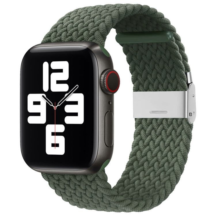 سوار ساعة بديل من النايلون مضفر بمشبك واحد لسلسلة Apple Watch، 7 مقاس 45مم / 6&SE&5&4 مقاس 44مم / 3&2&1 مقاس 42مم