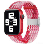 سوار ساعة بديل من النايلون مضفر بمشبك واحد لسلسلة Apple Watch، 7 مقاس 45مم / 6&SE&5&4 مقاس 44مم / 3&2&1 مقاس 42مم