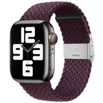 سوار ساعة بديل من النايلون مضفر بمشبك واحد لسلسلة Apple Watch، 7 مقاس 45مم / 6&SE&5&4 مقاس 44مم / 3&2&1 مقاس 42مم