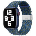 سوار ساعة بديل من النايلون مضفر بمشبك واحد لسلسلة Apple Watch، 7 مقاس 45مم / 6&SE&5&4 مقاس 44مم / 3&2&1 مقاس 42مم