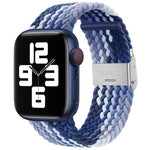 سوار ساعة بديل من النايلون مضفر بمشبك واحد لسلسلة Apple Watch، 7 مقاس 45مم / 6&SE&5&4 مقاس 44مم / 3&2&1 مقاس 42مم
