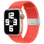 سوار ساعة بديل من النايلون مضفر بمشبك واحد لسلسلة Apple Watch، 7 مقاس 45مم / 6&SE&5&4 مقاس 44مم / 3&2&1 مقاس 42مم