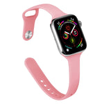 Slimming Silicone Replacement Watchband For Apple Watch Series, 7 41mm / 6&SE&5&4 40mm / 3&2&1 38mm