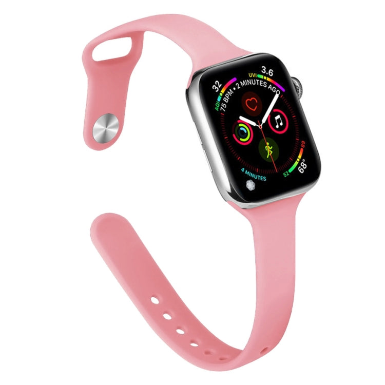 Slimming Silicone Replacement Watchband For Apple Watch Series, 7 41mm / 6&SE&5&4 40mm / 3&2&1 38mm