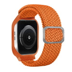 TPU Frame Buckle Braid Integrated Replacement Watchband For Apple Watch Series, 6 & SE & 5 & 4 40mm / 3 & 2 & 1 38mm, 6 & SE & 5 & 4 44mm / 3 & 2 & 1 42mm